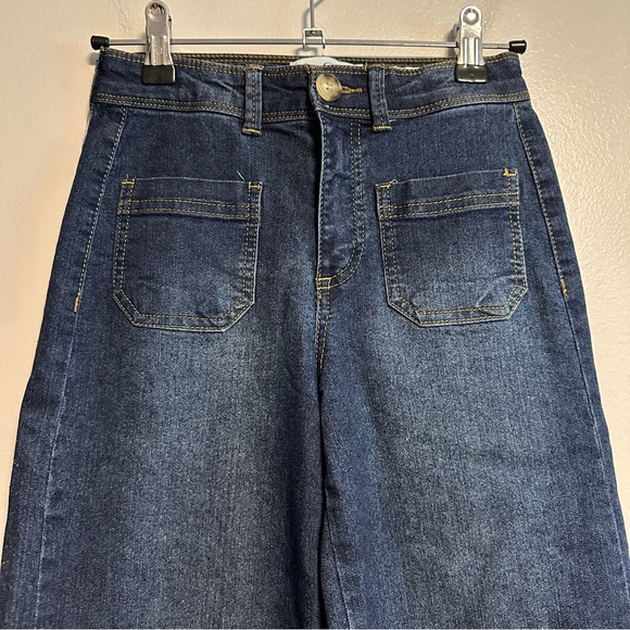 Jessica Simpson Dark Blue Olivia Wide Leg Jeans Girl’s Size 7 - Picture 3 of 8